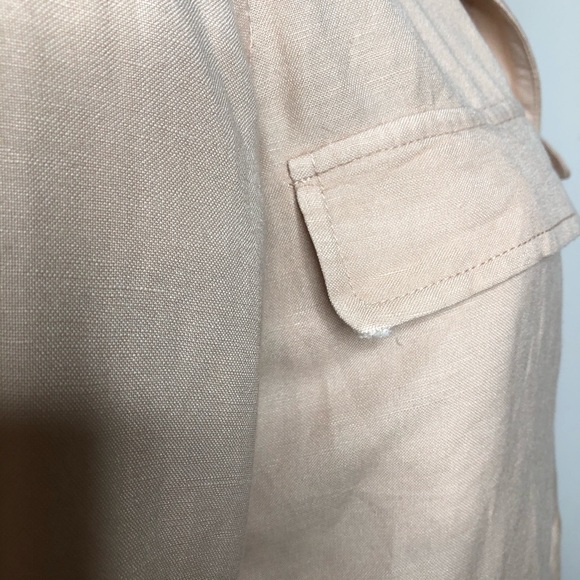 LEO&SAGE Blush Linen Blend Botton Down Shirt Dress Size M - Picture 16 of 16